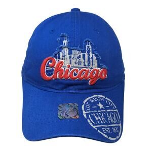 Chicago Slideback Baseball Cap Blue One Size Adjustable Embroidered Premium